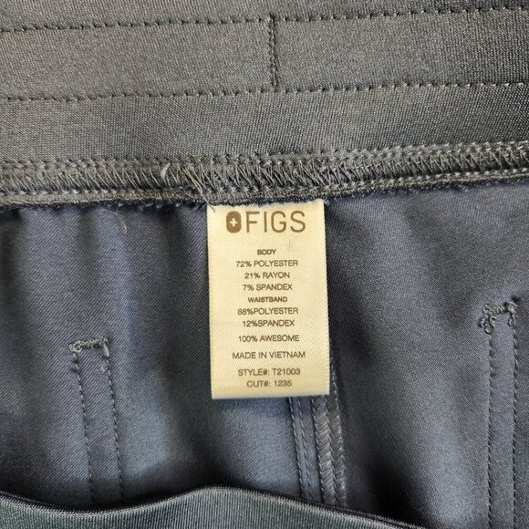 Figs Scrub Pants Womens XXL Blue Livingston Basic Straight Leg High Rise Nurse - Picture 6 of 12